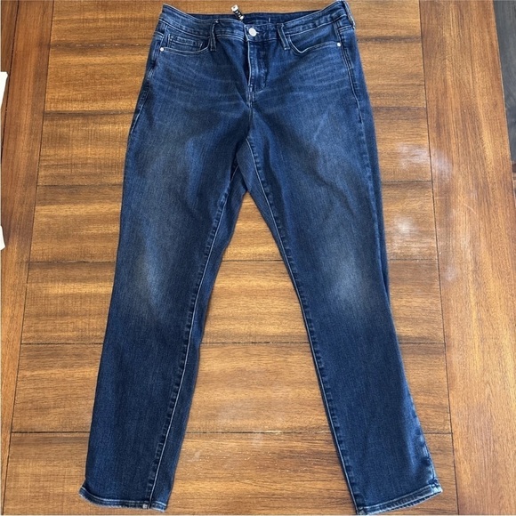 Athleta Denim - Athleta Skulptek Skinny Jeans Blue Womens Dark Wash Mid Rise Stretch Denim
